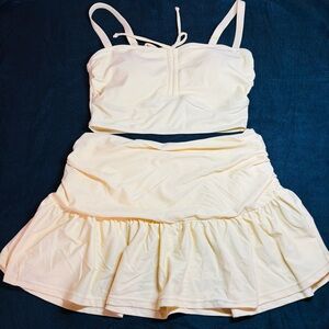 NEW Yellow Swim Skirt Bikini Set